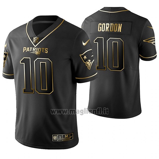 Maglia NFL Limited New England Patriots Josh Gordon Golden Edition Nero
